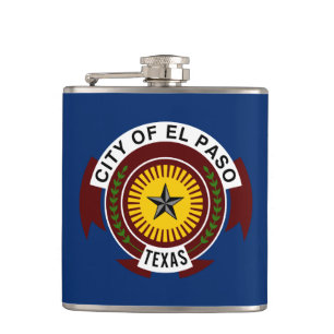 Cantil Bandeira da cidade de El Paso, Texas Flask