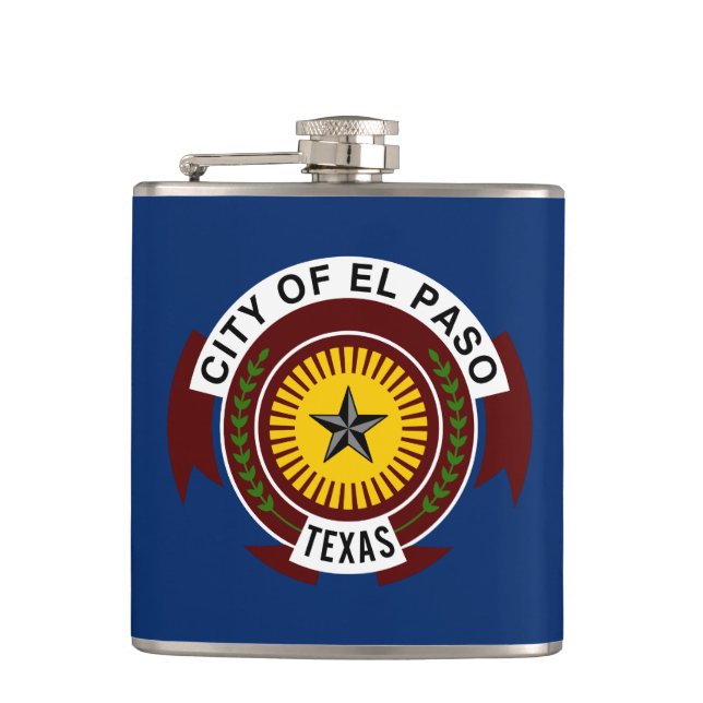Cantil Bandeira da cidade de El Paso, Texas Flask (Frente)
