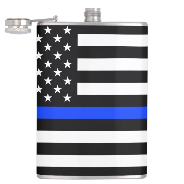 Cantil Bandeira da Polícia Thin Blue Line (Aberto)