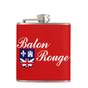 Cantil Bandeira de Baton Rouge, Louisiana Hip Flask
