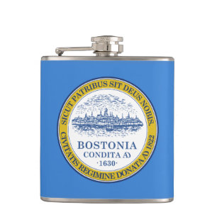 Cantil Bandeira de Boston, Massachusetts Hip Flask