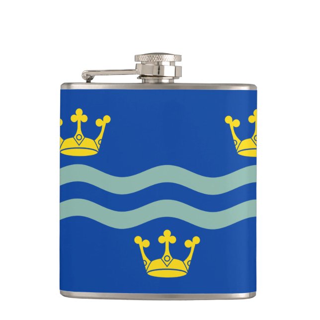 Cantil Bandeira de Cambridgeshire Hip Flask (Frente)