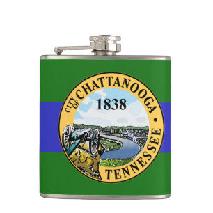Cantil Bandeira de Chattanooga, Tennessee Flask