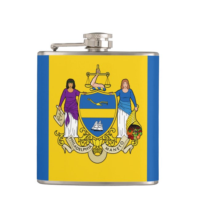 Cantil Bandeira de Filadélfia, Pensilvânia Hip Flask (Frente)