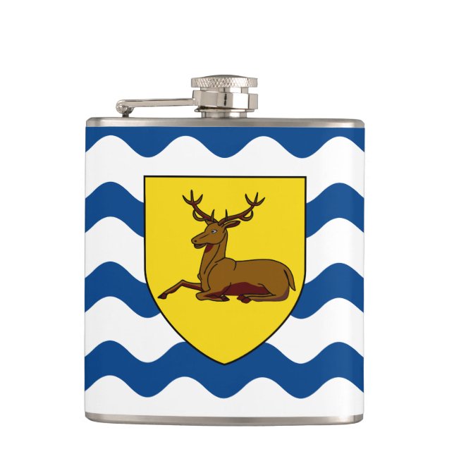 Cantil Bandeira de Hertfordshire Hip Flask (Frente)