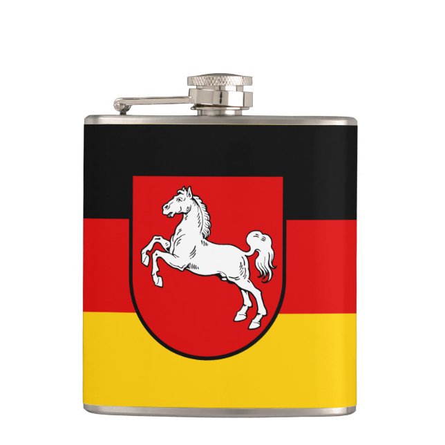 Cantil Bandeira de Hip Flask da Baixa Saxónia (Frente)