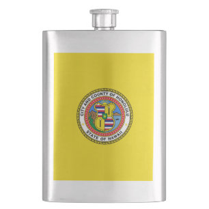 Cantil Bandeira de Honolulu, Hawaii Flask