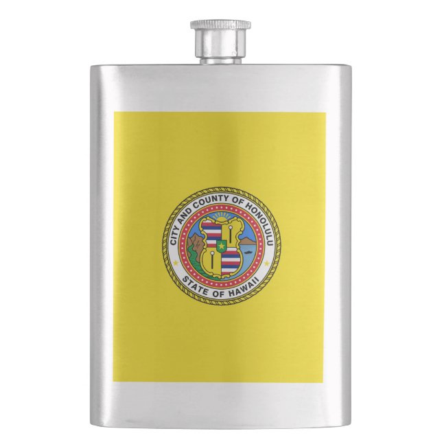 Cantil Bandeira de Honolulu, Hawaii Flask (Frente)