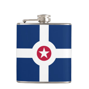 Cantil Bandeira de Indianápolis, Indiana Flask