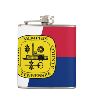 Cantil Bandeira de Memphis, Tennessee Hip Flask
