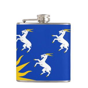 Cantil Bandeira de Merionethshire Hip Flask