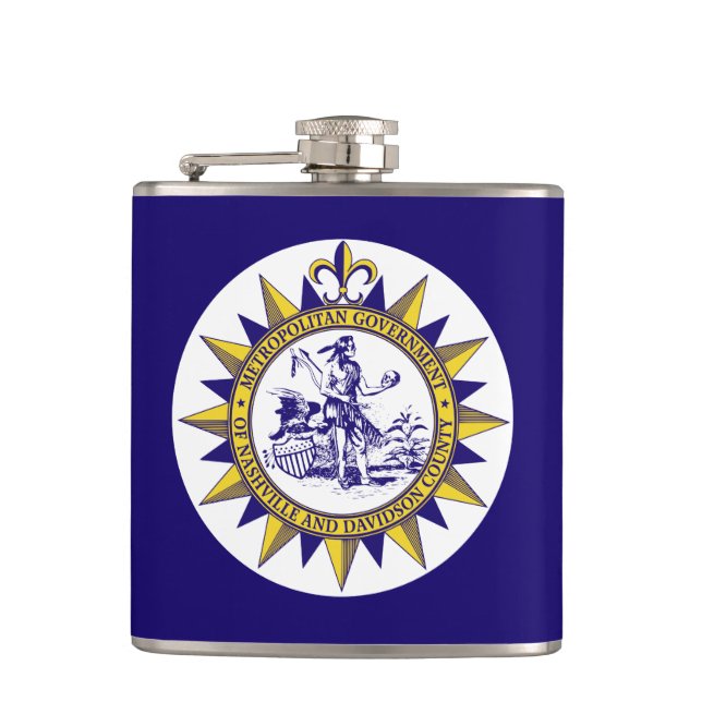 Cantil Bandeira de Nashville, Tennessee Flask (Frente)