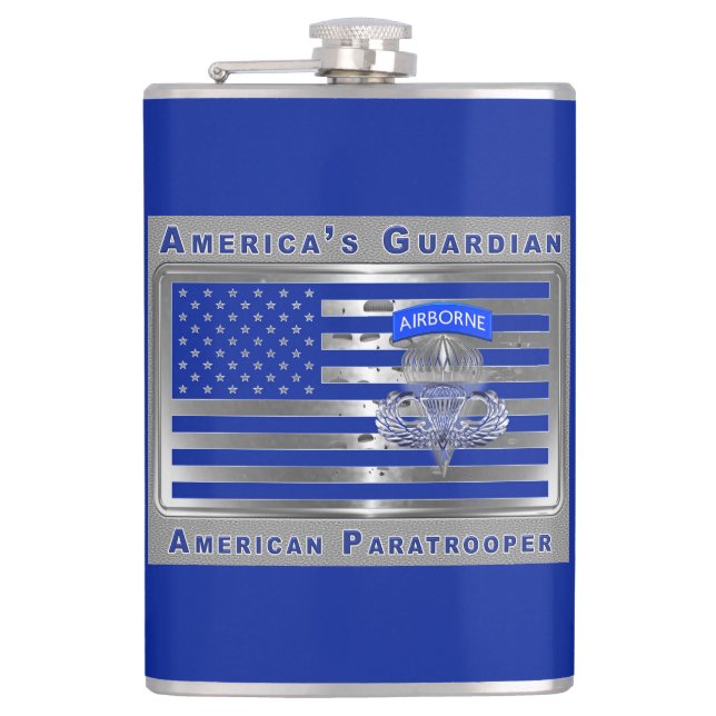 Cantil Bandeira de Paraquedista Americano Desenhada Patri (Frente)