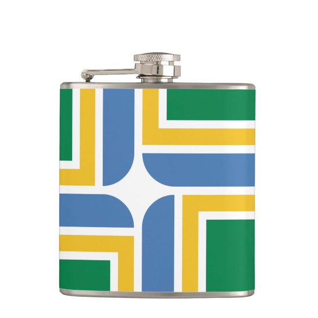 Cantil Bandeira de Portland, Oregon Flask (Frente)