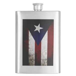 Cantil Bandeira de Porto Rico Grunge Preta