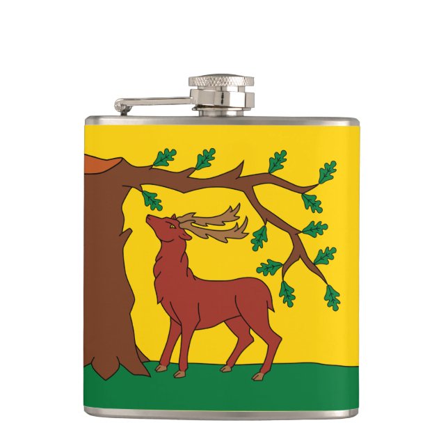 Cantil Bandeira do condado histórico de Berkshire Flask (Frente)