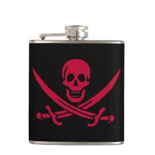 Cantil Bandeira do Crânio e Espadas Pirata do Calico Jack