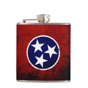 Cantil Bandeira do Estado do Tennessee Black Grunge