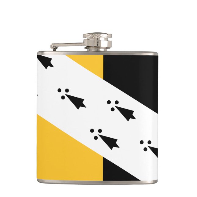 Cantil Bandeira do Norfolk Hip Flask (Frente)