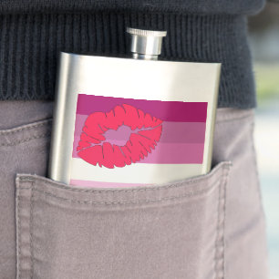 Cantil Bandeira do orgulho lésbico de batom SlipperyJoe f