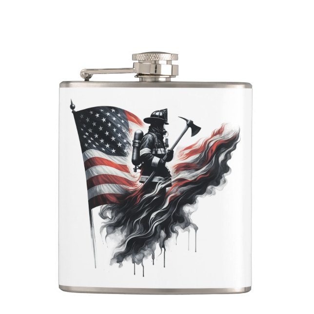 Cantil Bandeira dos Estados Unidos. Bombeiro (Frente)