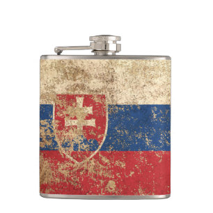 Cantil Bandeira eslovaca envelhecida áspera do vintage