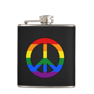 Cantil Bandeira LGBT sinal de paz Frasco