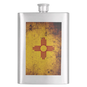 Cantil Bandeira preta do estado de New mexico do Grunge