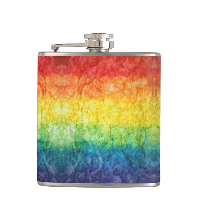 Cantil Bandeira tie-dye da SlipperyJoe's arco-íris pressi (Frente)