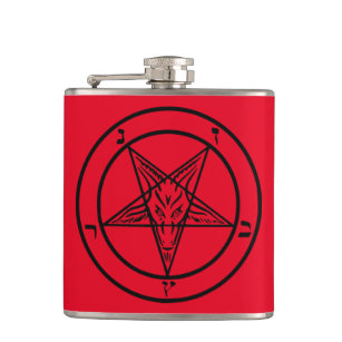 Cantil Baphomet Pentagram Satanic Flask