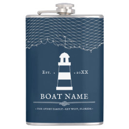 Cantil Barco de farol personalizado azul Marinho náutico