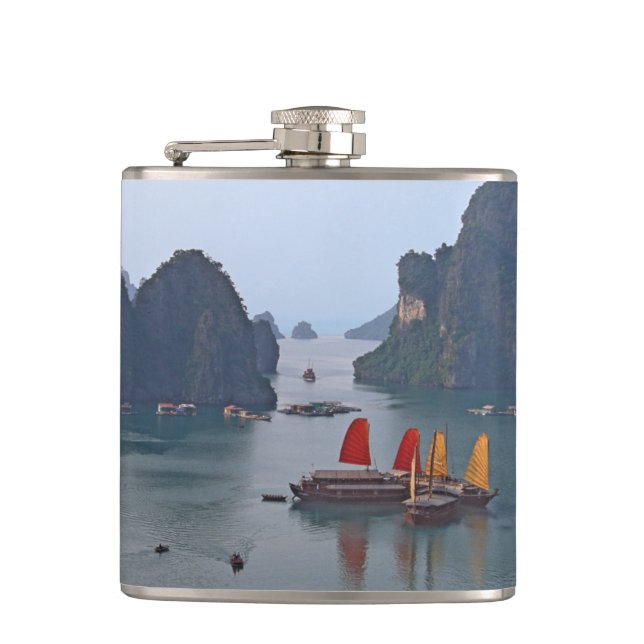 Cantil Barcos à vela em Ha Long Bay - Vietname, Ásia (Frente)