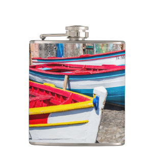 Cantil Barcos de Pesca Coloridos, Cabo Verde
