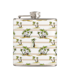 Cantil Barraca e palmas tropicais