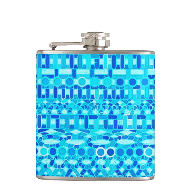 Cantil Batik Tribal - azul turquesa, aqua e azul cobalto (Frente)