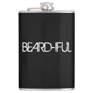 Cantil Beard Flask - Beard-Iful - para o Homem Arbordado