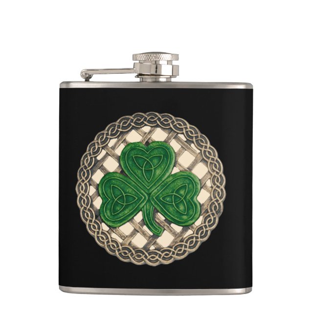 Cantil Beige Shamrock No Flask Celtic Knos (Frente)