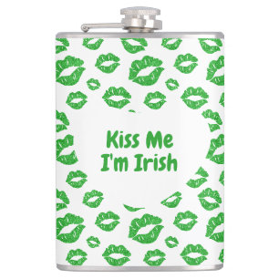 Cantil Beije Me Estou Irlandês Lábios Verdes Dia de São P