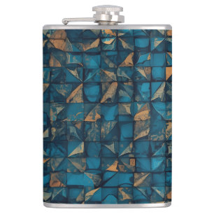 Cantil Bela Aparência de Patchwork em Teal Escuro