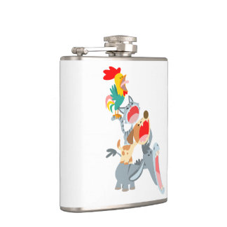 Cantil Bela Cartoon Bremen Músicos da cidade do Hip Flask