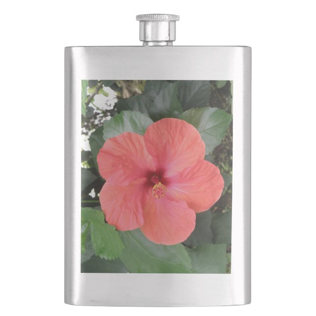 Cantil Belo Frasco de Flores Laranja Hibiscus (Frente)