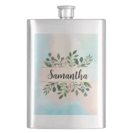 Cantil Belo nome personalizável Verde deixa o arco-íris