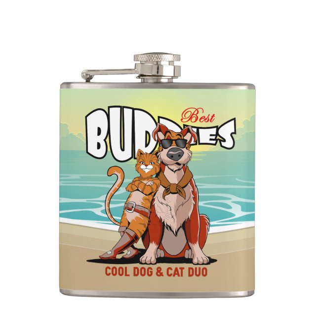 Cantil Best Buddy | Vinyl Wrapped Flask (Frente)