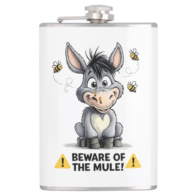 Cantil Beware Of The Mule Funny Donkey Warning Design (Frente)