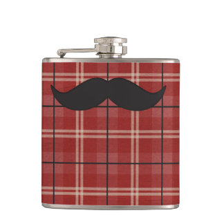 Cantil Bigode Xadrez Preto e Vermelho