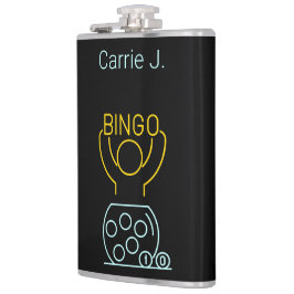 Cantil Bingo Night Neon Line Art Personalizado