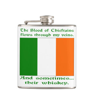 Cantil Blogue Irlandês e Whiskey Hip Flask