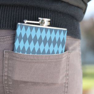 Cantil Blue Bavaria Rhombus Flag Pattern