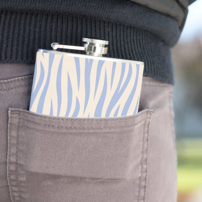 Cantil Blue & Beige Zebra Listras Frasco – Estilo Animal (In loco)