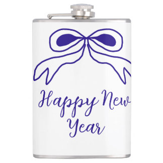 Cantil Blue bow happy new year name date simple minimal